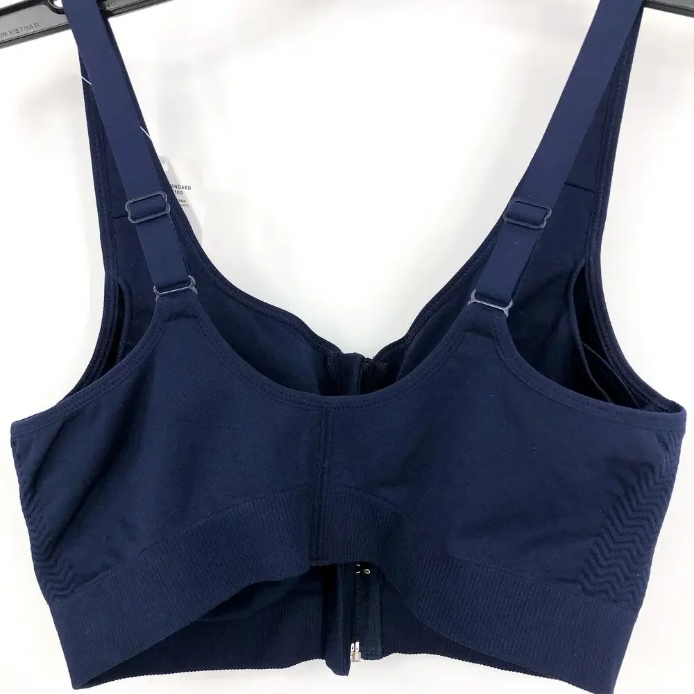 ANITA Women's Lynn Post Mastectomy Bra Large Maritime Blue Molded Cups NWT